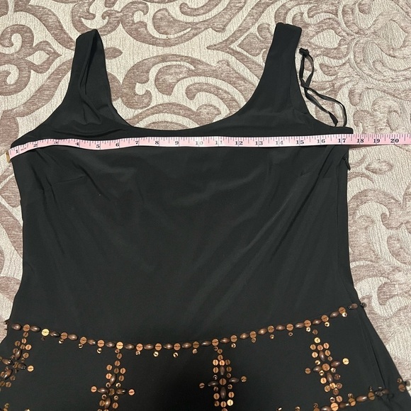 Talbots Women's 10P Petite Black Pleated A-Line Sleeveless Dress - Picture 10 of 12